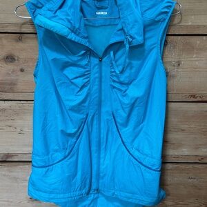 LuLuLemon windbreaker Blue Sleeveless Zip-Up Vest